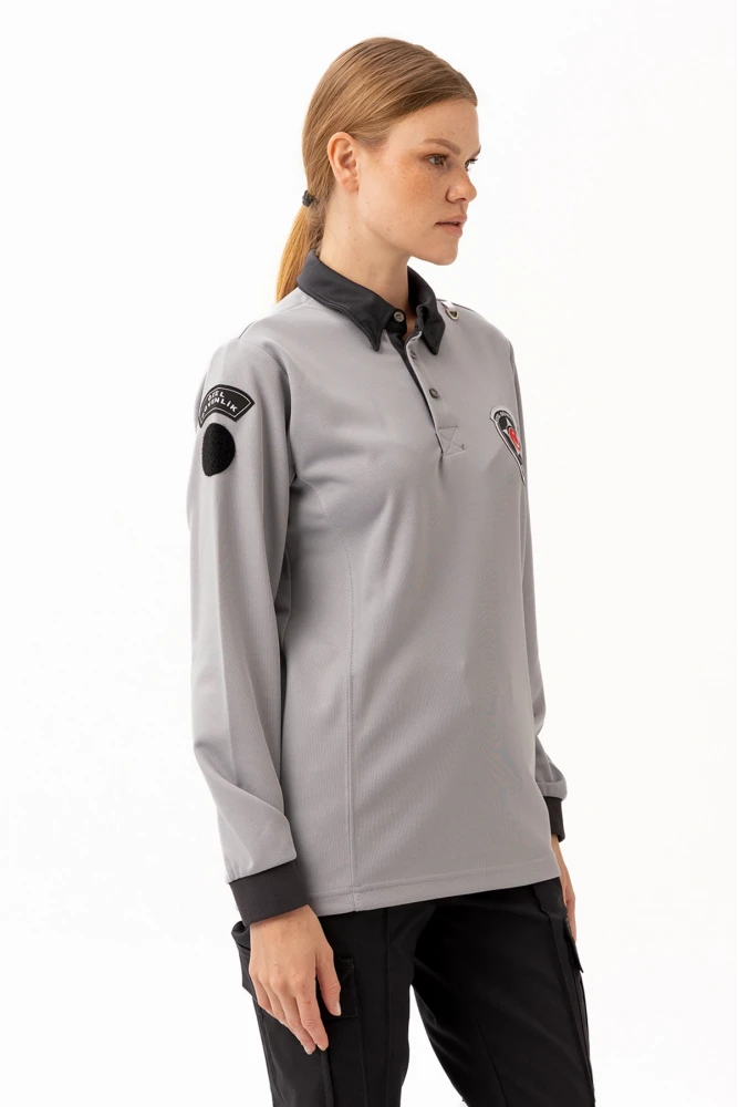 Özel Güvenlik Armalı Uzun Kollu Polo Tişört Profesyonel Görünüm ve Konfor