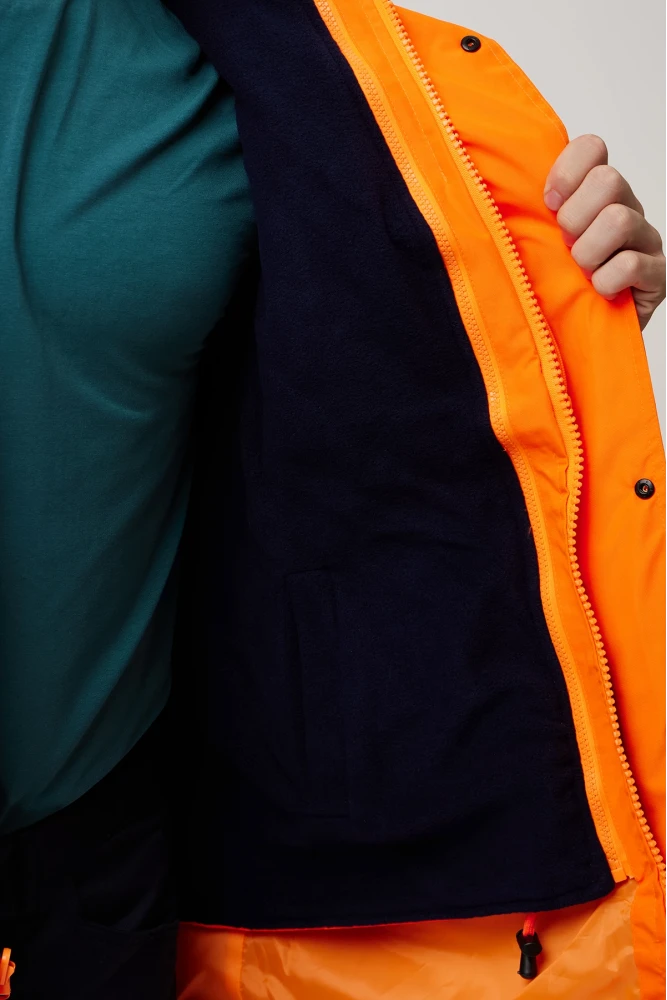 Eradium 5N1 Reflektörlü İş Güvenliği Parkası - Su ve Rüzgar Geçirmez, Yüksek Görünürlüklü Kışlık Mont