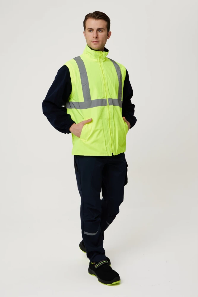 Eradium 5N1 Reflektörlü İş Güvenliği Parkası - Su ve Rüzgar Geçirmez, Yüksek Görünürlüklü Kışlık Mont