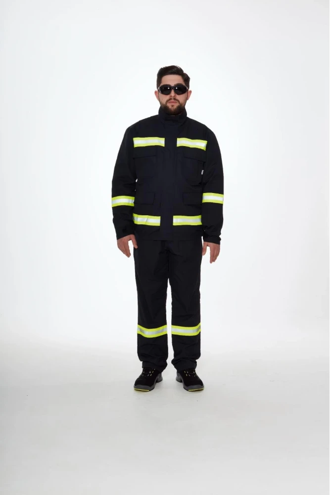 Projacket Alev Almaz Yangın Koruma İş Güvenlik Takımı SMY-10031 Yüksek Koruma
