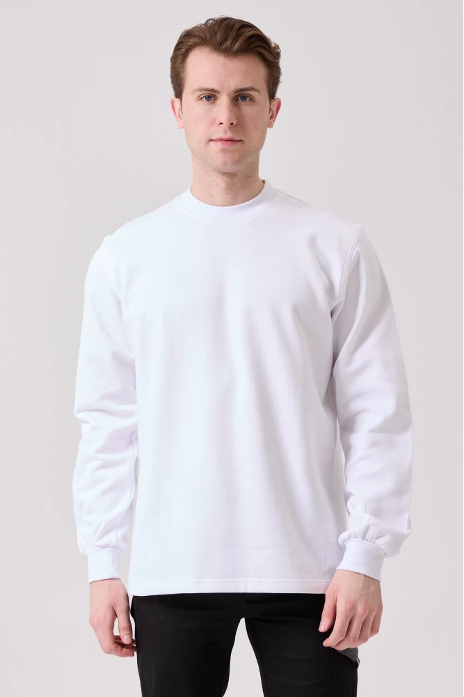 Galanthus Basic Sweatshirt - Uzun Kollu, Pamuklu, Rahat Kesim, Günlük ve İş Kullanımı İçin