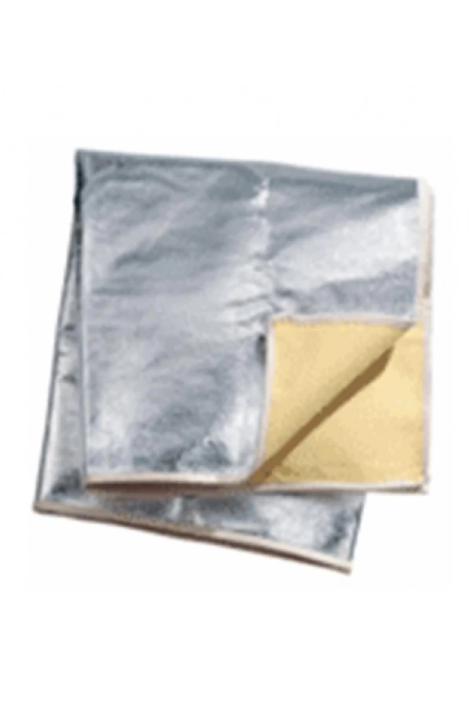 Yanmaz Alüminize Yangın Battaniyesi 160x180 cm Tek Tarafı Alüminyum Kaplamalı Isıya Dayanıklı Acil Kullanım