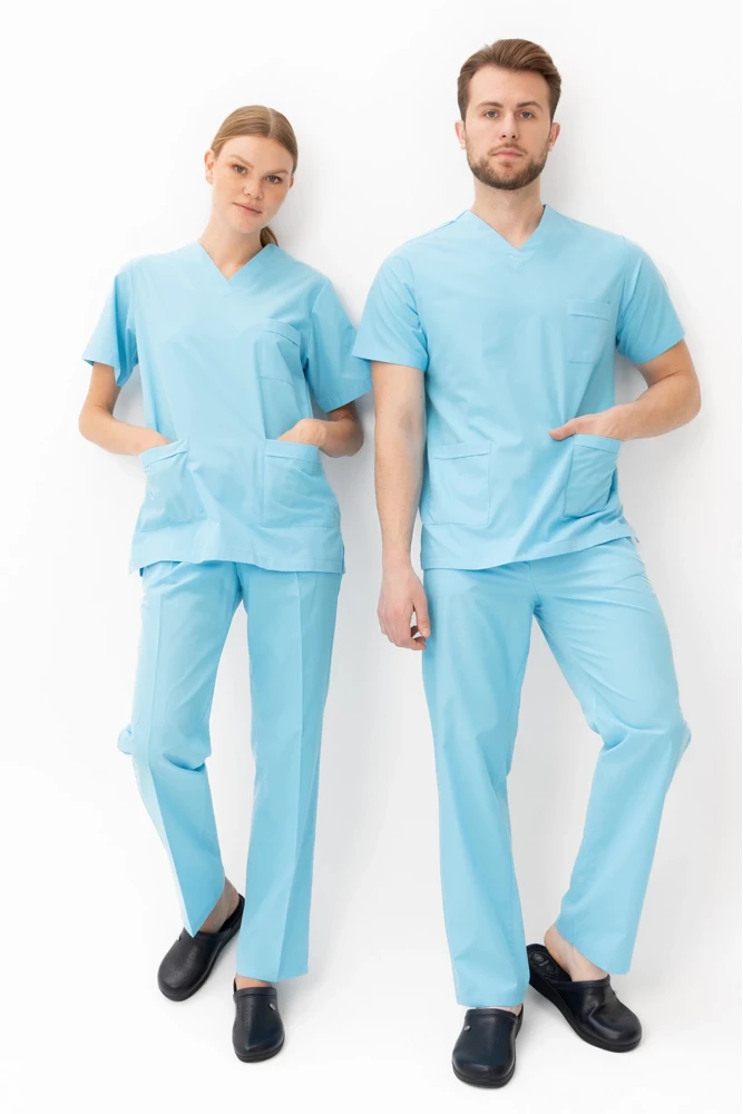 Santolina V Yaka Üniforma - Doktor, Hemşire, Sağlık Çalışanları İçin Rahat ve Dayanıklı Scrubs