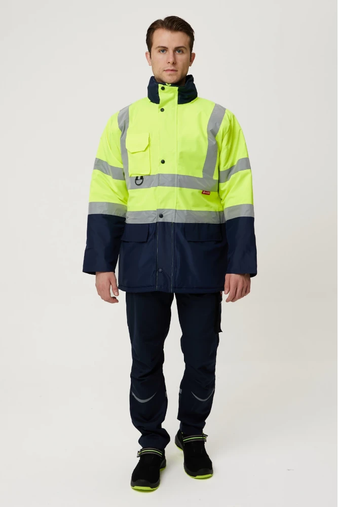 Linum Reflektörlü İş Güvenliği Parkası - Su ve Rüzgar Geçirmez, Yüksek Görünürlüklü Kışlık Mont