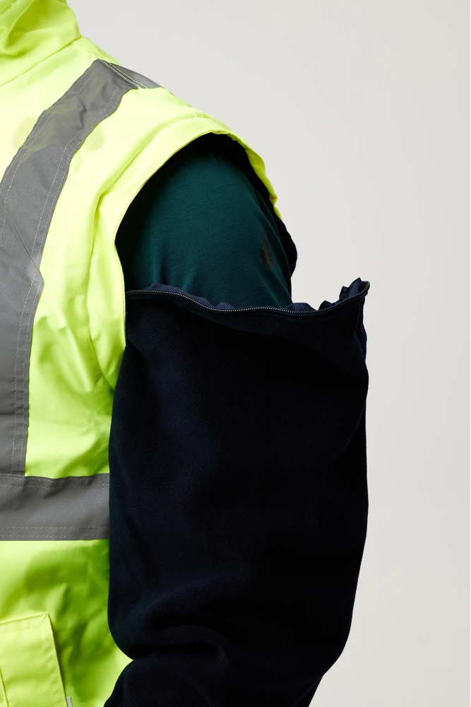 Eradium 5N1 Reflektörlü İş Güvenliği Parkası - Su ve Rüzgar Geçirmez, Yüksek Görünürlüklü Kışlık Mont