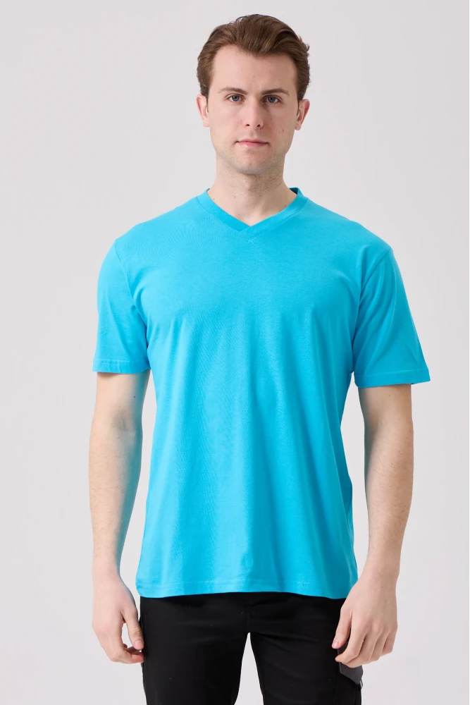 Galanthus V Yaka T-Shirt - Nefes Alabilir, Rahat ve Şık Tasarım