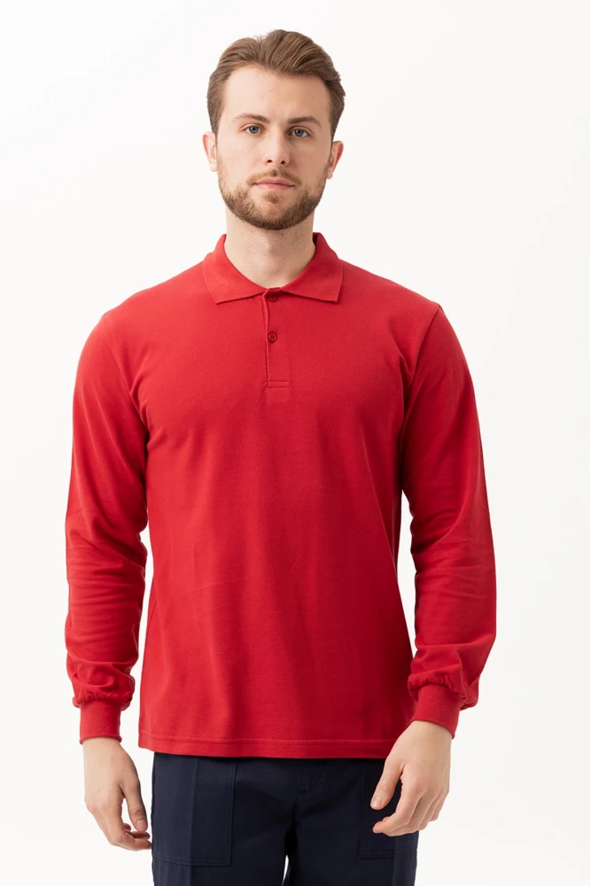 PADUS %100 Pamuk Polo Yaka Uzun Kollu T-Shirt Şık ve Konforlu İş ve Genel Kullanım