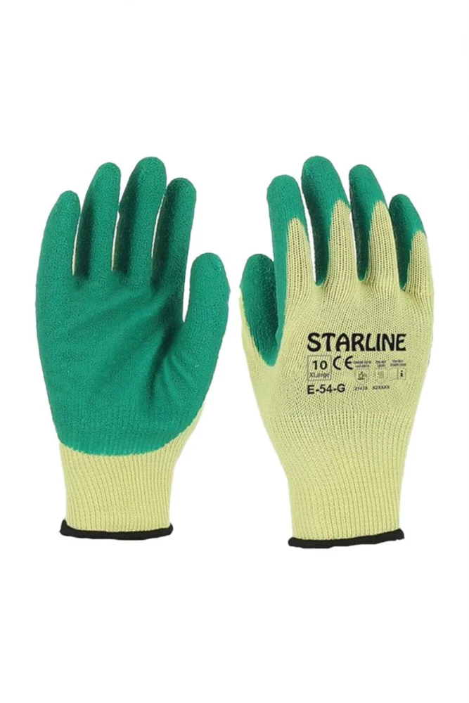 Starline E-54 Lateks Kaplamalı İş Eldiveni Dayanıklı ve Kaymaz Kavrama