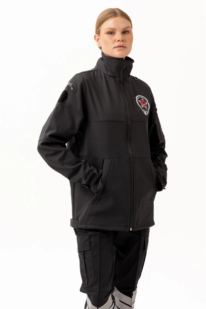 Güvenlik Kıyafetleri KM-Softshell Mont Su ve Rüzgar Geçirmez, Nefes Alabilen Özel Güvenlik Montu