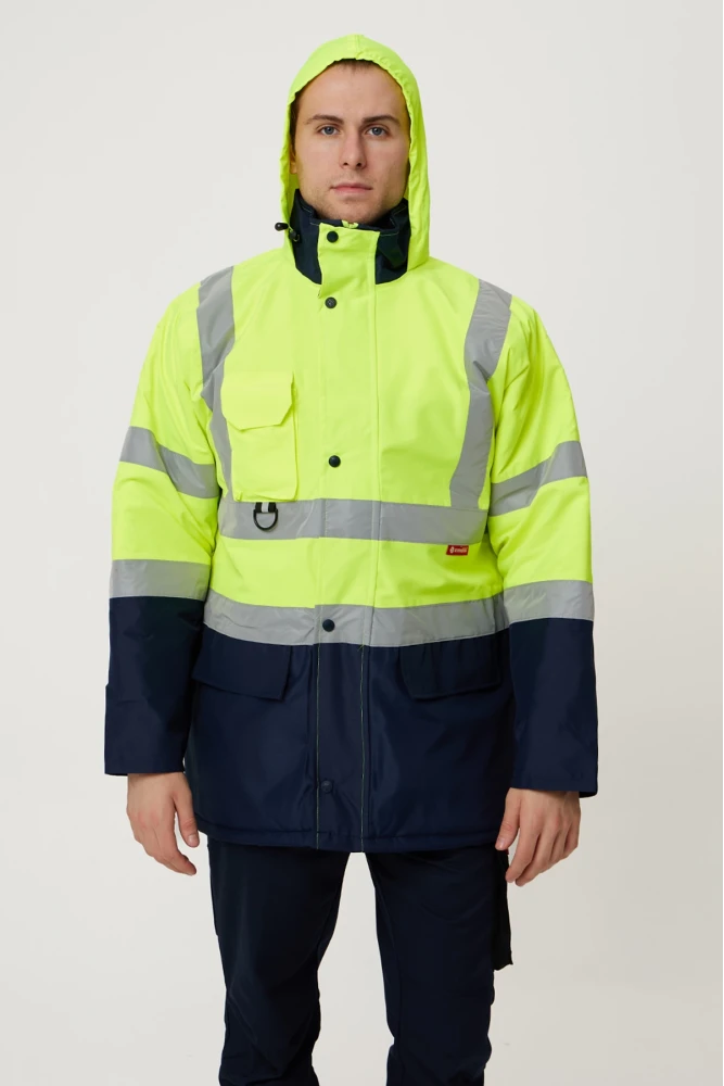 Linum Reflektörlü İş Güvenliği Parkası - Su ve Rüzgar Geçirmez, Yüksek Görünürlüklü Kışlık Mont