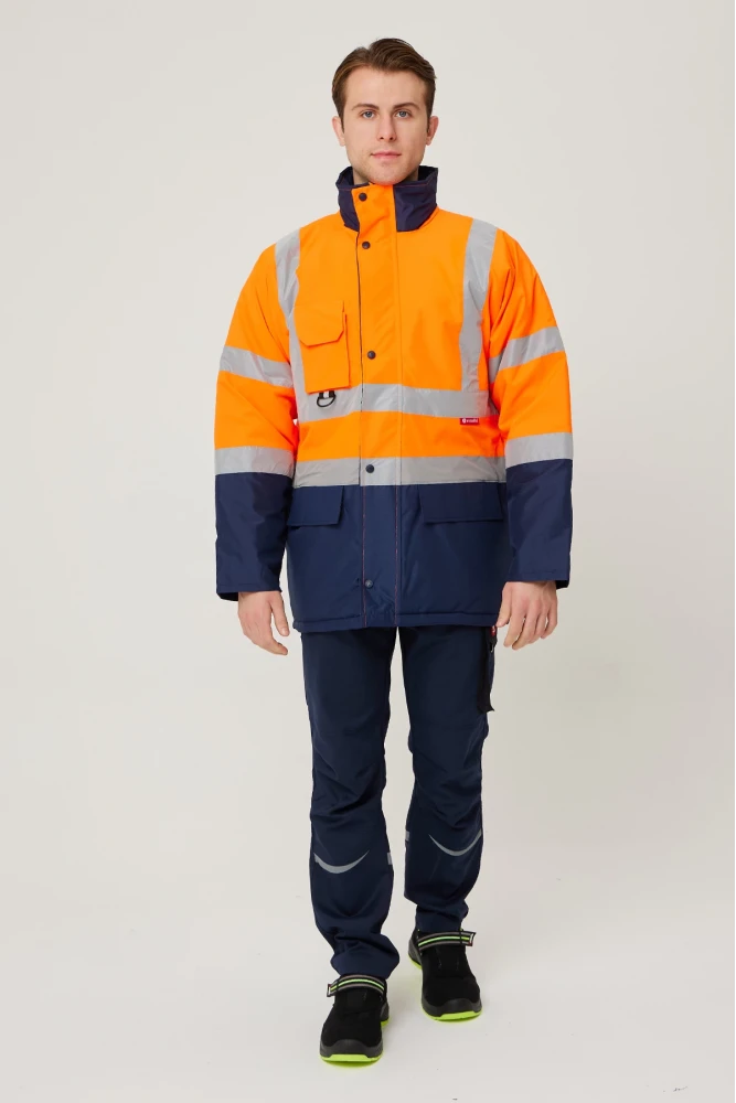 Linum Reflektörlü İş Güvenliği Parkası - Su ve Rüzgar Geçirmez, Yüksek Görünürlüklü Kışlık Mont