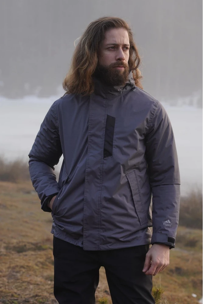 Fiyort FY 76 Floyen Polarlı Su Geçirmez Outdoor Yağmurluk Mont – Erkek Kapüşonlu Ceket