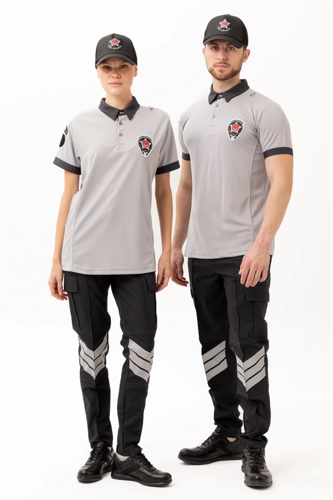 Özel Güvenlik Kısa Kollu Polo Tişört Armalı Profesyonel ve Şık Tasarım