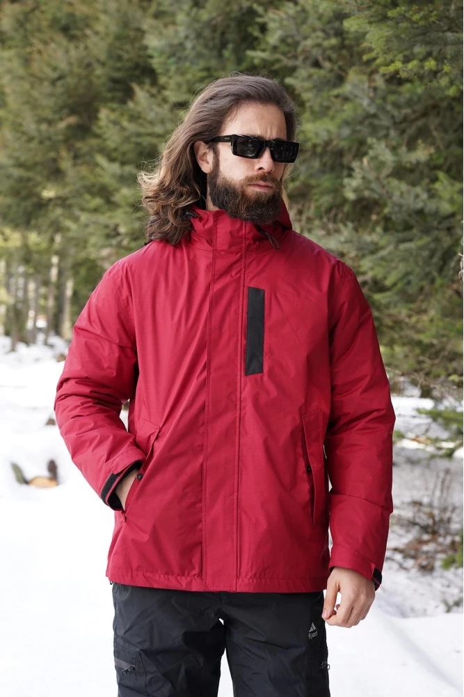 Fiyort FY 76 Floyen Polarlı Su Geçirmez Outdoor Yağmurluk Mont – Erkek Kapüşonlu Ceket