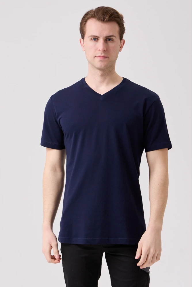 Galanthus V Yaka T-Shirt - Nefes Alabilir, Rahat ve Şık Tasarım