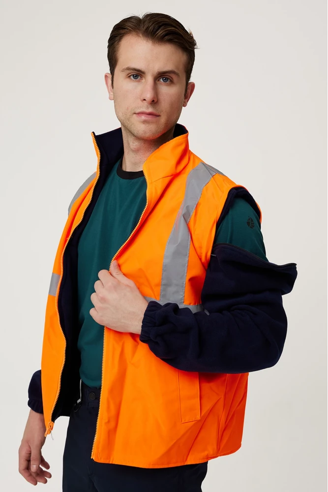 Eradium 5N1 Reflektörlü İş Güvenliği Parkası - Su ve Rüzgar Geçirmez, Yüksek Görünürlüklü Kışlık Mont