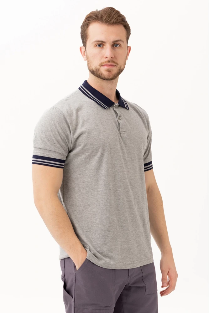 Hornet Polo Tişört - Şeritli Yaka ve Kol Detaylı Erkek Polo Tişört Şık Tasarım