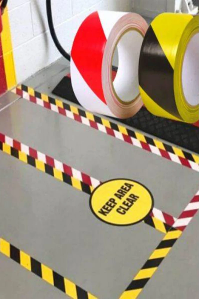 5 cm x 30 m Sarı-Siyah Yer İşaretleme Bandı – Güvenlik ve Uyarı Çözümü