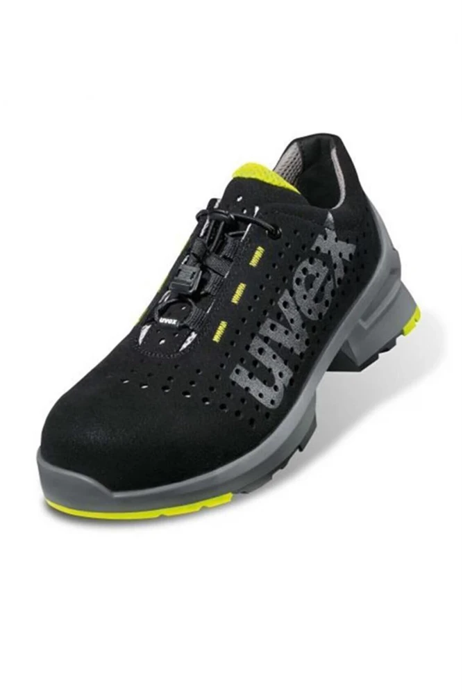 Uvex 1 8543 Mikro Velur S1 Hafif Koruyucu İş Ayakkabısı Siyah Gri Modern Tasarım