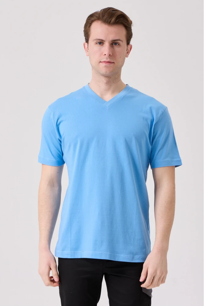 Galanthus V Yaka T-Shirt - Nefes Alabilir, Rahat ve Şık Tasarım