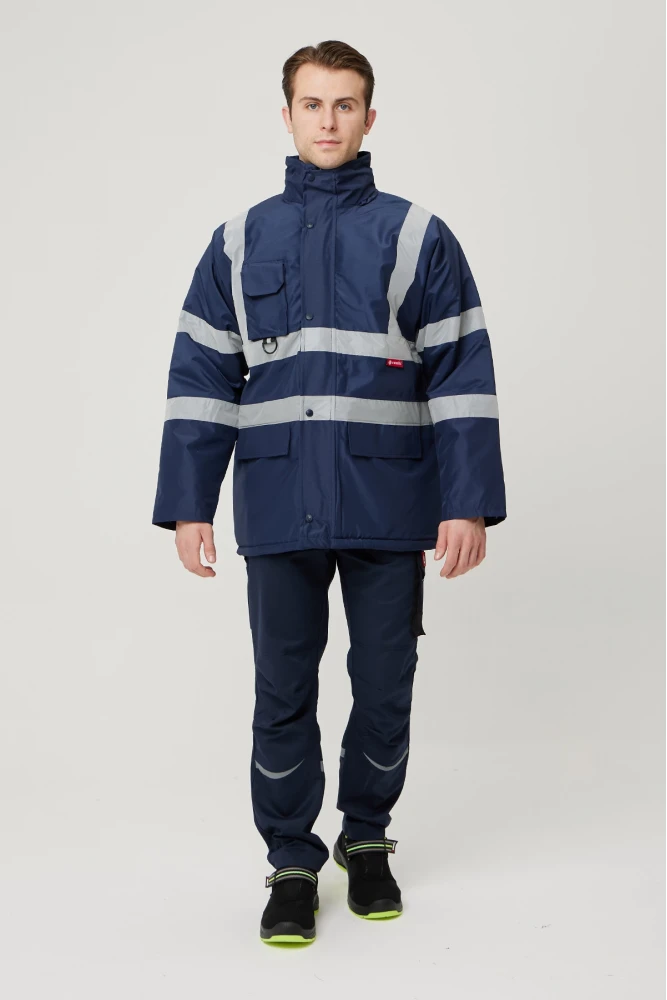 Salix Oxford Reflektörlü İş Güvenliği Parkası - Su ve Rüzgar Geçirmez, Soğuk Havalara Dayanıklı Mont