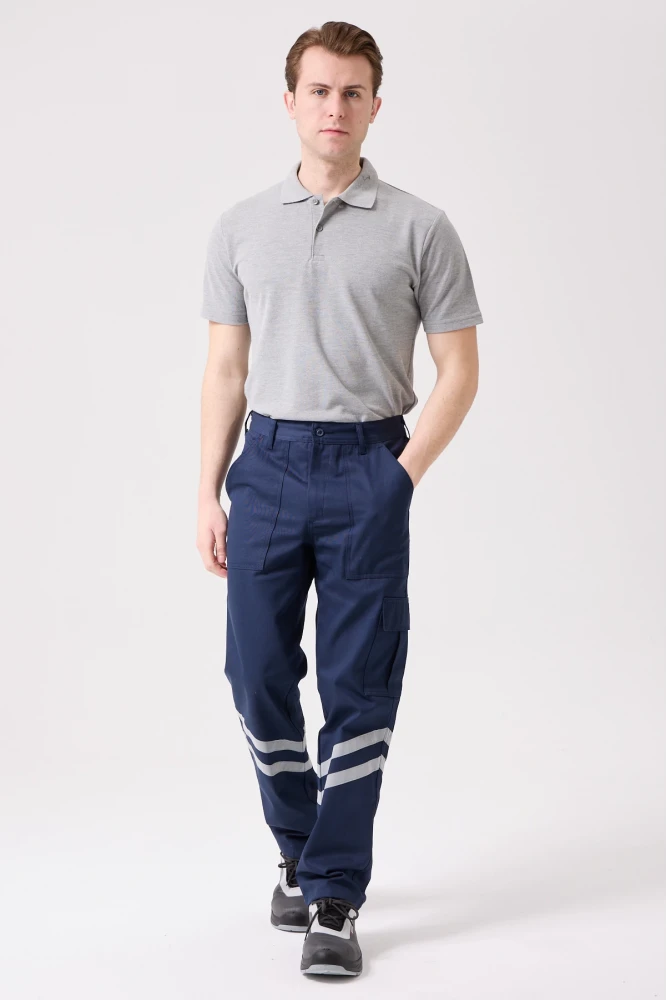 Royal Yazlık Reflektörlü İş Güvenlik Pantolonu 4 Cepli Hafif ve Dayanıklı