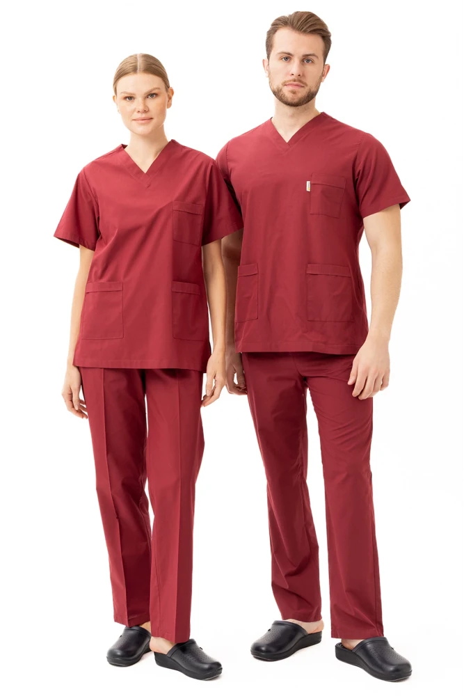 Santolina V Yaka Üniforma - Doktor, Hemşire, Sağlık Çalışanları İçin Rahat ve Dayanıklı Scrubs