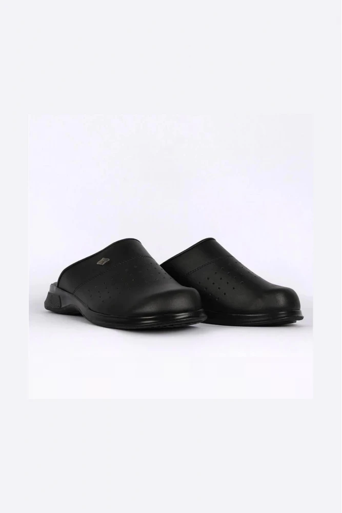 Magiacomfort MG-3001 Siyah Yarım Yakasız Sabo Terlik Ortopedik Rahat Kullanım