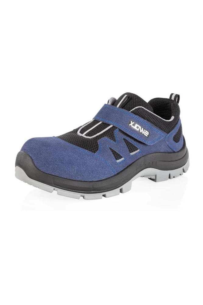 Swolx Trigon-X 30 S1P Perforated Suede Work Shoe Steel Toe Blue