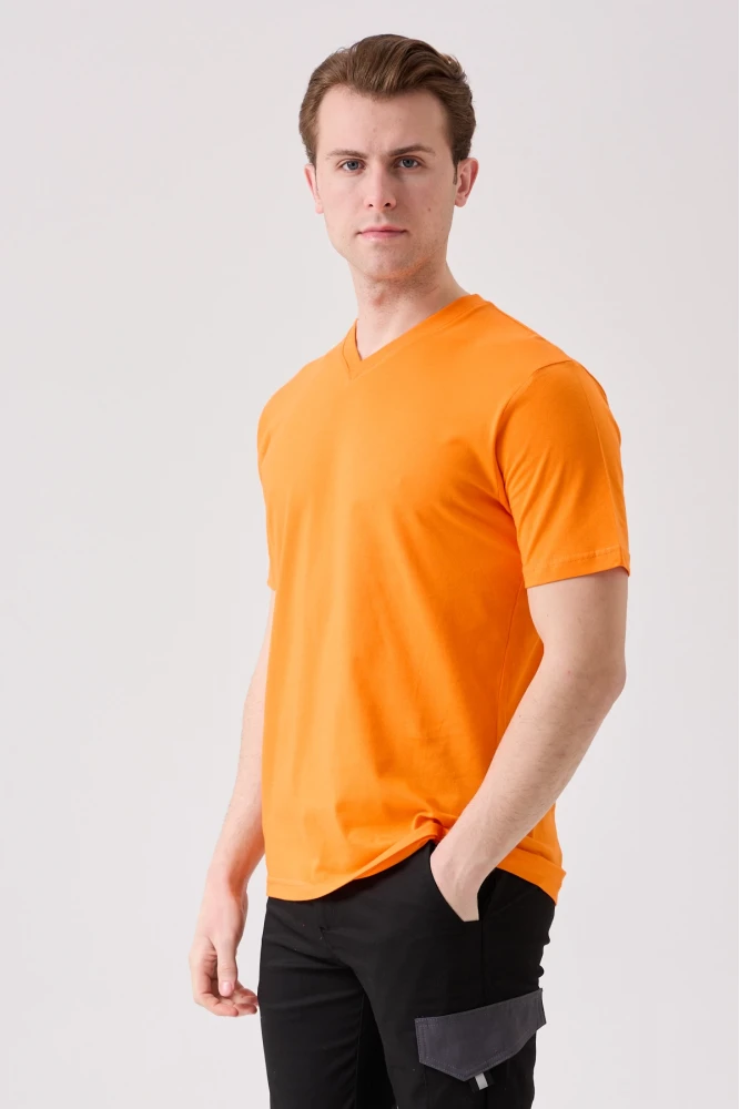 Galanthus V Yaka T-Shirt - Nefes Alabilir, Rahat ve Şık Tasarım