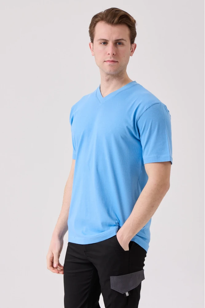 Galanthus V Yaka T-Shirt - Nefes Alabilir, Rahat ve Şık Tasarım