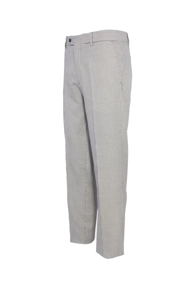 Kazayağı Desenli Klasik Flato Cepli Erkek Pantolon İş ve Genel Kullanım