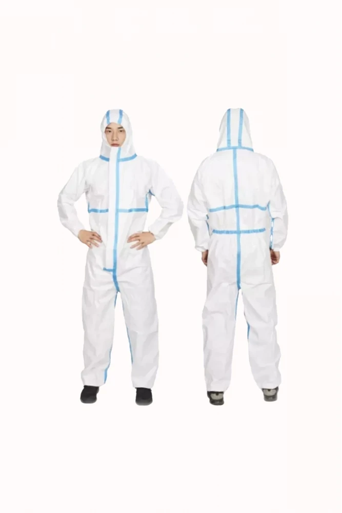 Tek Kullanımlık Koruyucu Tulum - 55gr Laminasyonlu, Sıvı Geçirmez, Tam Koruma İçin Medikal ve Endüstriyel