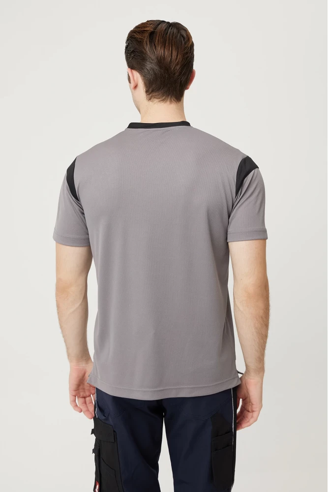 Allium V Yaka Tişört Nefes Alabilir Esnek ve Şık İş ve Günlük Kullanım İçin