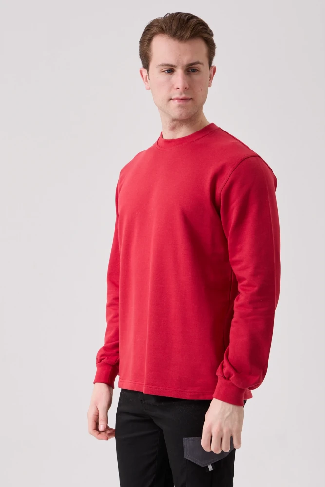 Galanthus Basic Sweatshirt - Uzun Kollu, Pamuklu, Rahat Kesim, Günlük ve İş Kullanımı İçin