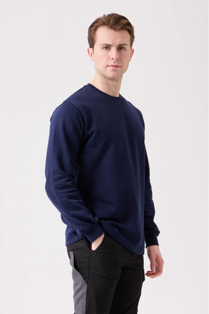 Galanthus Basic Sweatshirt - Uzun Kollu, Pamuklu, Rahat Kesim, Günlük ve İş Kullanımı İçin