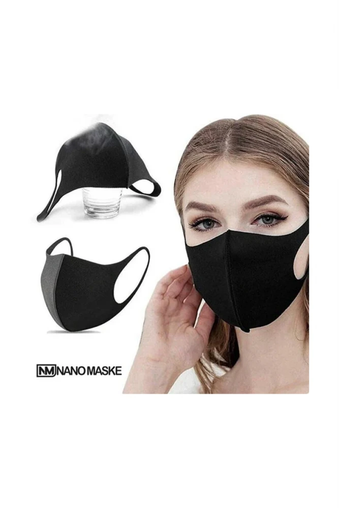 Nano Steril Siyah Yüz Maskesi Yüksek Filtrasyon ve Şık Tasarım