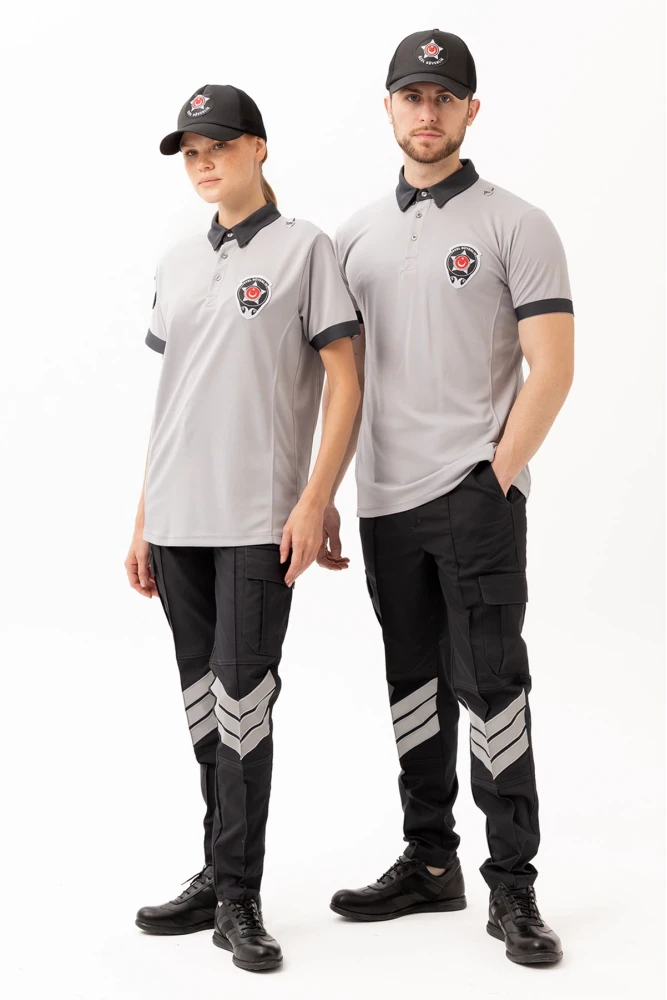 MÜNİH GÜVENLİK T-SHİRT UNİSEX | Güvenlik Görevlisi Polo Yaka Tişört, Personel Üniforma, İş Kıyafeti