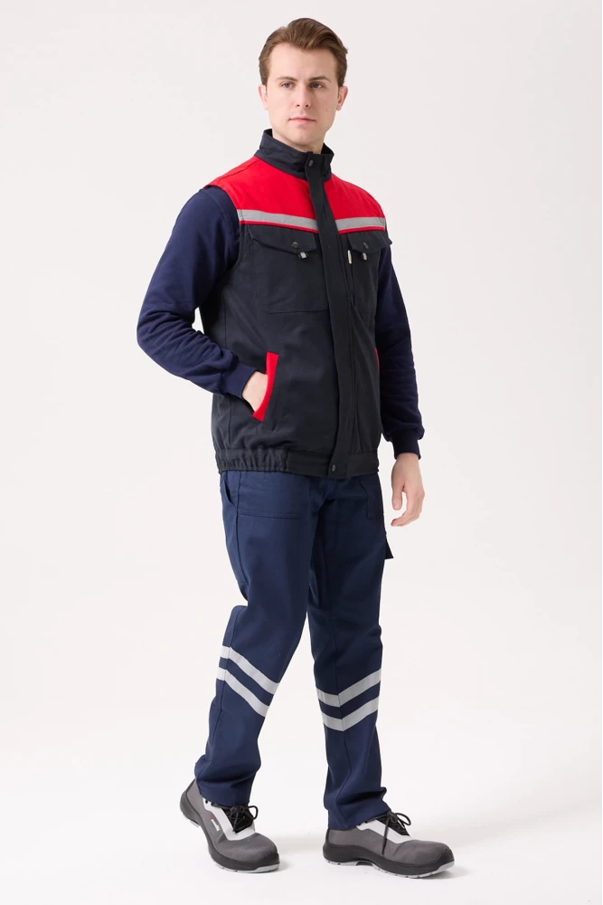 Royal Kışlık İş Yeleği - Sıcak Tutucu, Rüzgar Geçirmez, Çok Cepli ve Reflektörlü