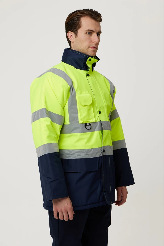 Linum Reflektörlü İş Güvenliği Parkası - Su ve Rüzgar Geçirmez, Yüksek Görünürlüklü Kışlık Mont