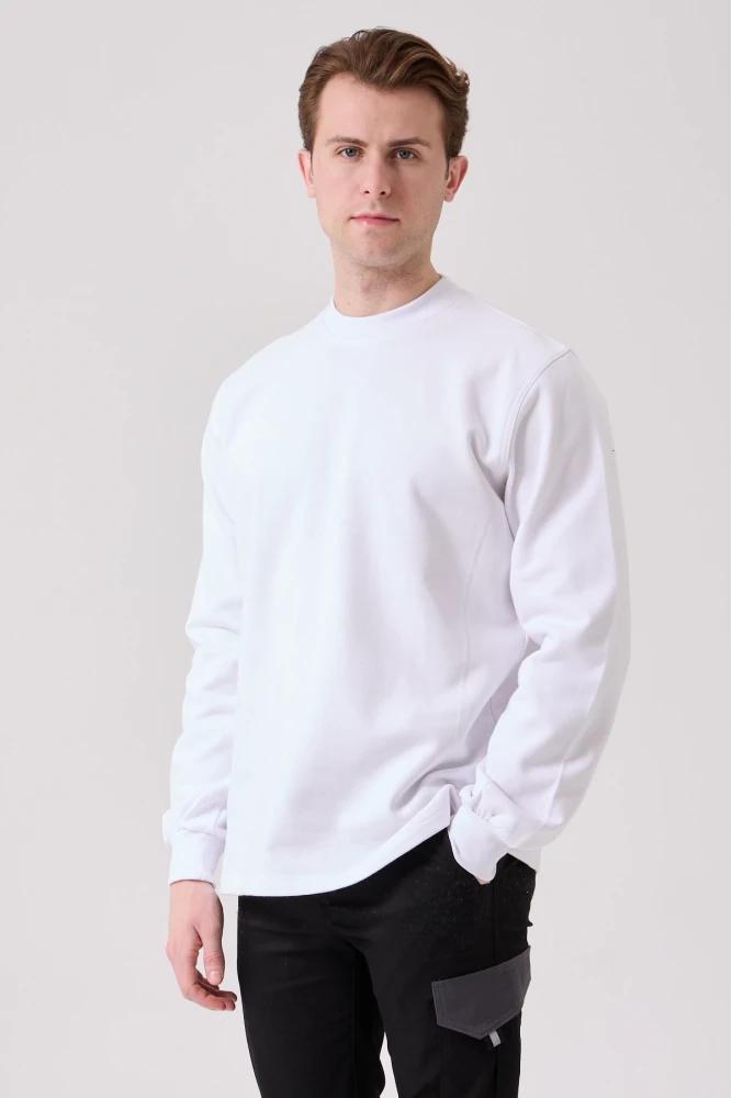 Galanthus Basic Sweatshirt - Uzun Kollu, Pamuklu, Rahat Kesim, Günlük ve İş Kullanımı İçin
