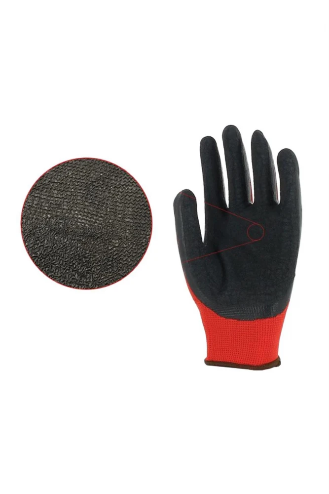 Starline E-45 Lateks Kaplamalı Tırtıklı İş Eldiveni Yüksek Kavrama Dayanıklı ve Konforlu Kullanım