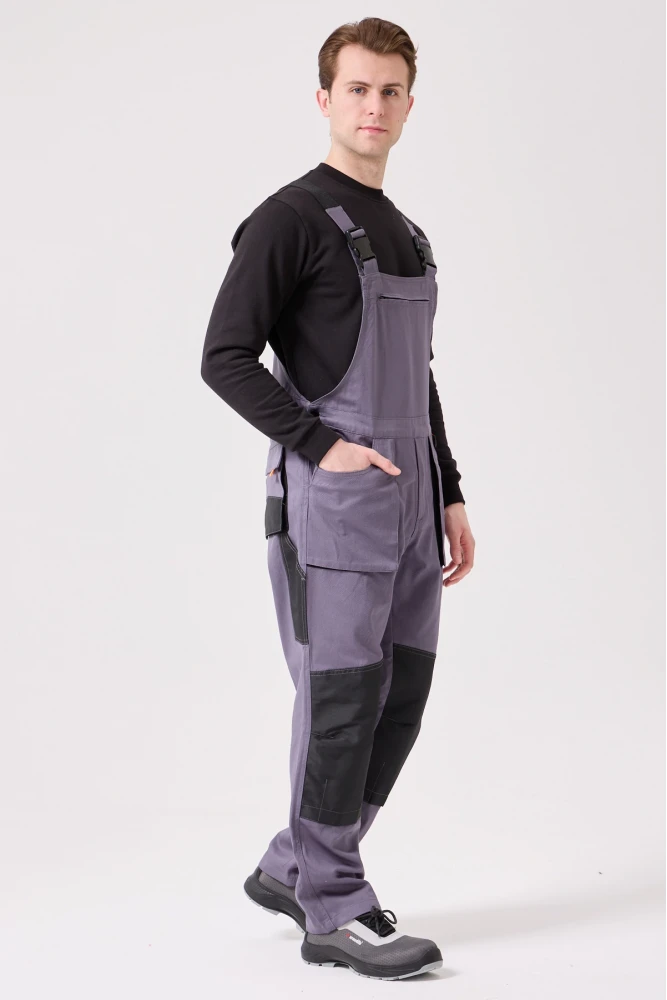 Baccata Bahçıvan Tulum Erkek İş Güvenliği Kot Salopet Dayanıklı Denim Tulum Çok Cepli