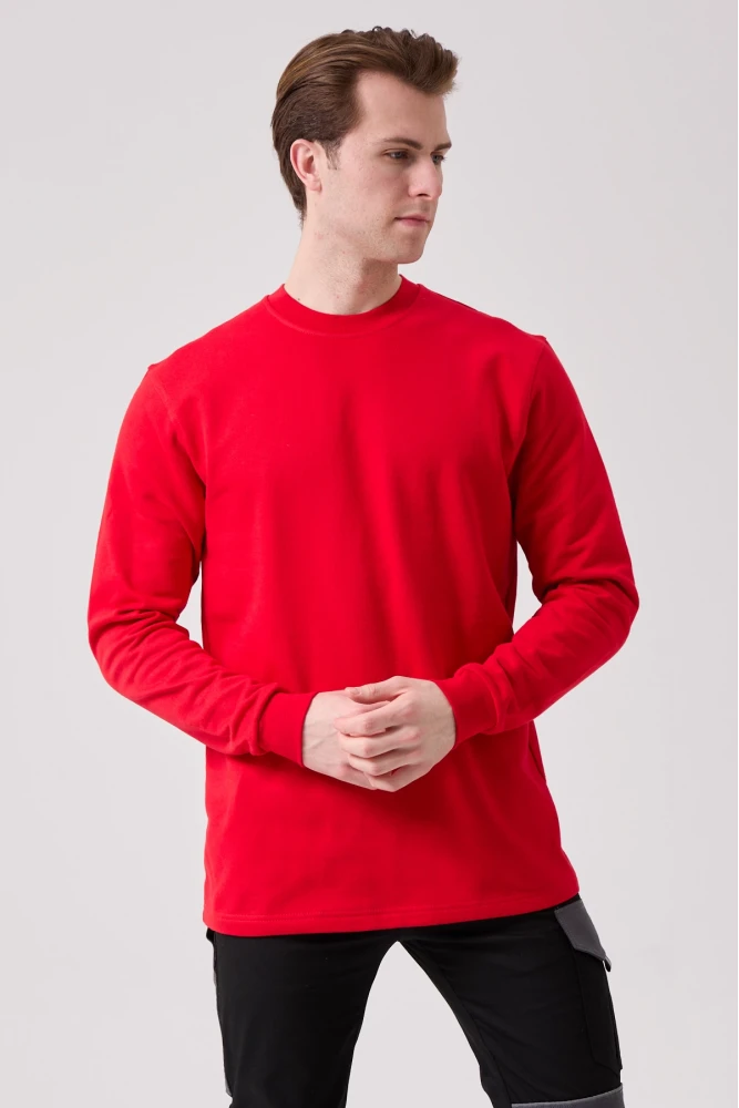 Galanthus Basic Sweatshirt - Uzun Kollu, Pamuklu, Rahat Kesim, Günlük ve İş Kullanımı İçin