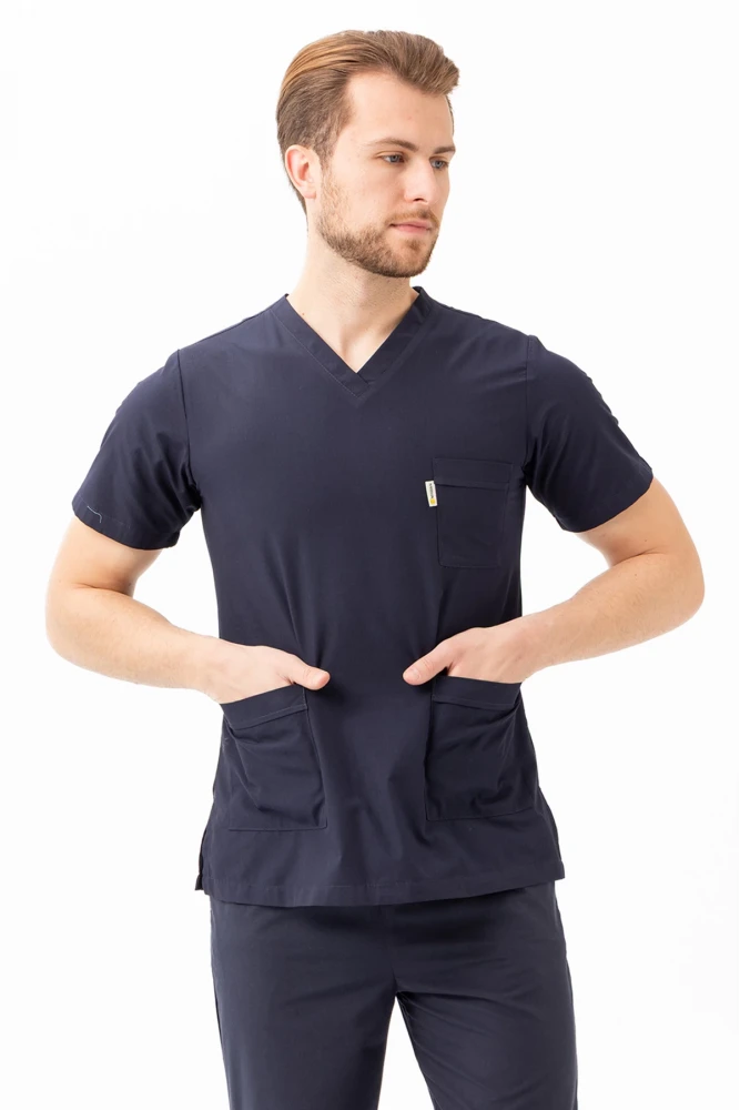 Santolina V Yaka Üniforma - Doktor, Hemşire, Sağlık Çalışanları İçin Rahat ve Dayanıklı Scrubs