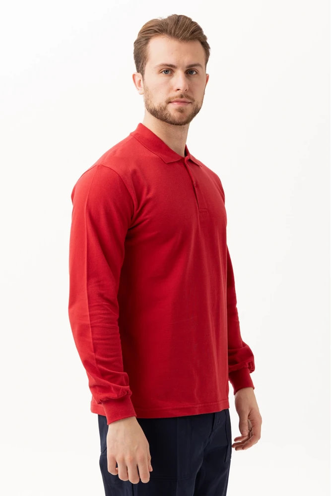PADUS %100 Pamuk Polo Yaka Uzun Kollu T-Shirt Şık ve Konforlu İş ve Genel Kullanım