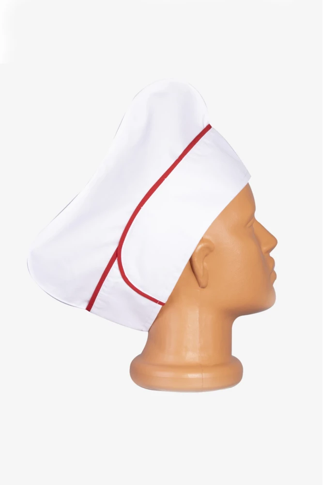 LİBANİ AŞÇI KEPİ BEYAZ-KIRMIZI