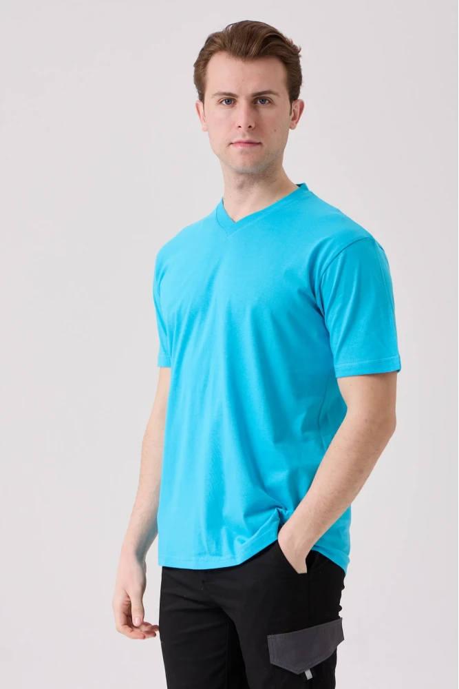 Galanthus V Yaka T-Shirt - Nefes Alabilir, Rahat ve Şık Tasarım