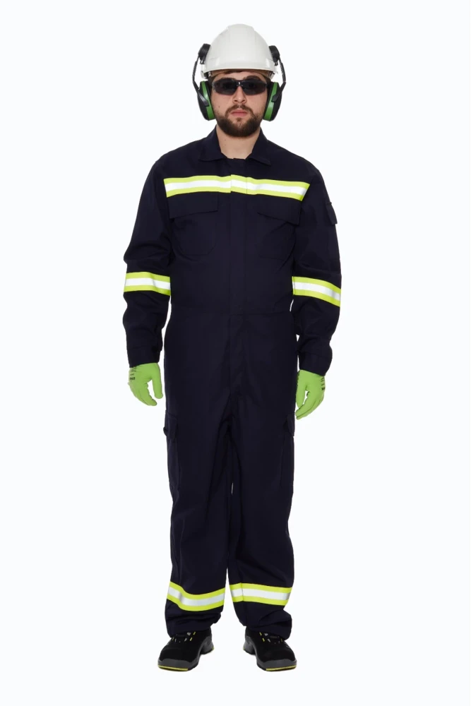 Alev Almaz Tulum Reflektörlü Koruyucu İş Tulumu Antistatik Yüksek Risk Alanlarına Uygun