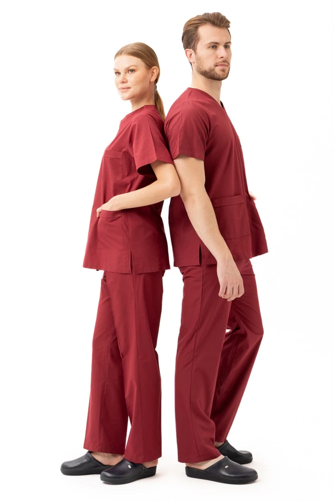 Santolina V Yaka Üniforma - Doktor, Hemşire, Sağlık Çalışanları İçin Rahat ve Dayanıklı Scrubs